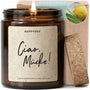 Ciao Mücke - Citronella Duftkerze mit Spruch als Geschenk für Sommerabende und Gartenpartys, Terrassenliebhaber und Gartenfreunde, Kerze im Glas für laue Stunden im Freien - Bild 1