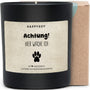 Achtung! Hier wache ich - Duftkerze mit Spruch als lustige Geschenkidee für Zuhause, Frauen und Männer, blumiger Duft, Kerze im Glas - Bild 1