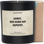 Sorry der Hund hat gepupst - Duftkerze mit Spruch als lustige Geschenkidee für Hundebesitzer, Freunde, Kerze im Glas mit blumigem Duft - Bild 1
