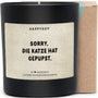 Sorry die Katze hat gepupst - Duftkerze mit Spruch als lustige Geschenkidee für Katzenliebhaber, Freundin, beste Freundin, blumiger Duft, Kerze im Glas - Bild 1