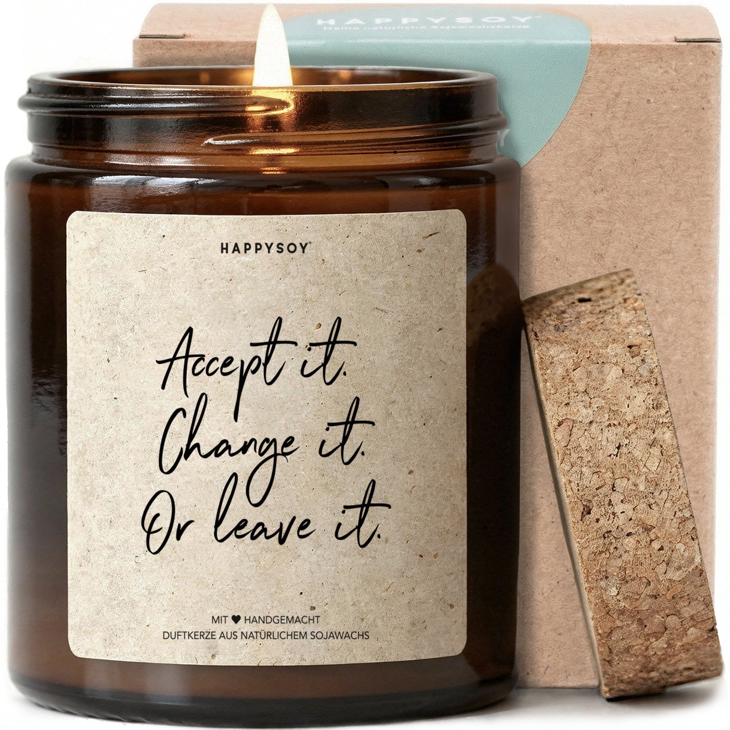 Duftkerze - Accept it. Change it. Or leave it. - Happysoy®