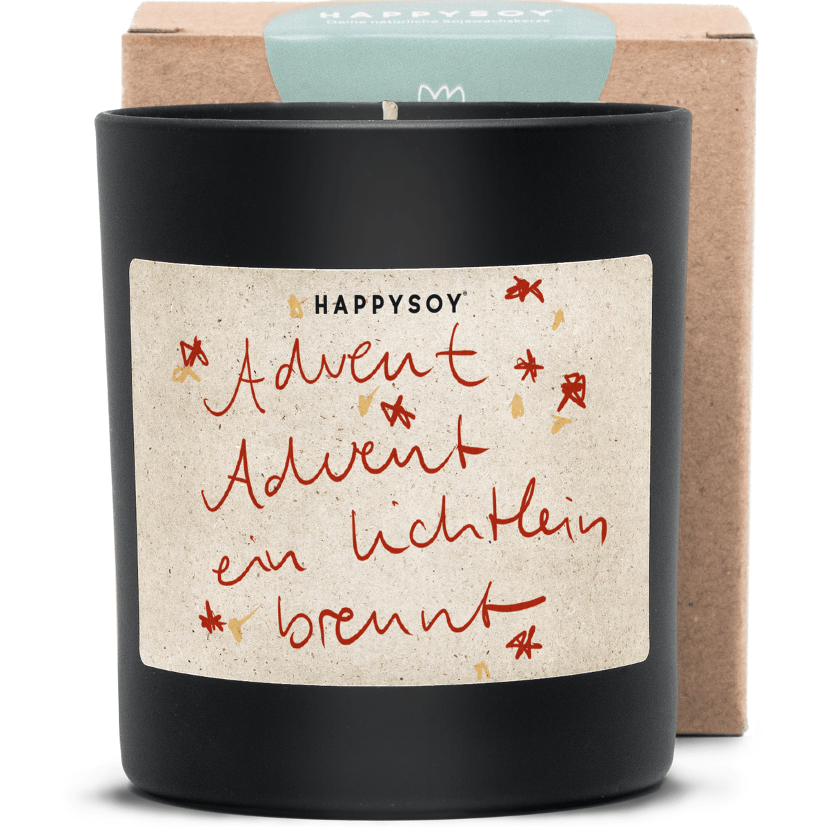 Duftkerze - Advent Advent ein Lichtlein brennt - Happysoy®