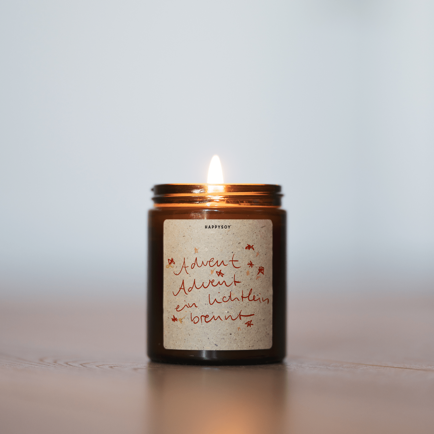 Duftkerze - Advent Advent ein Lichtlein brennt - Happysoy®