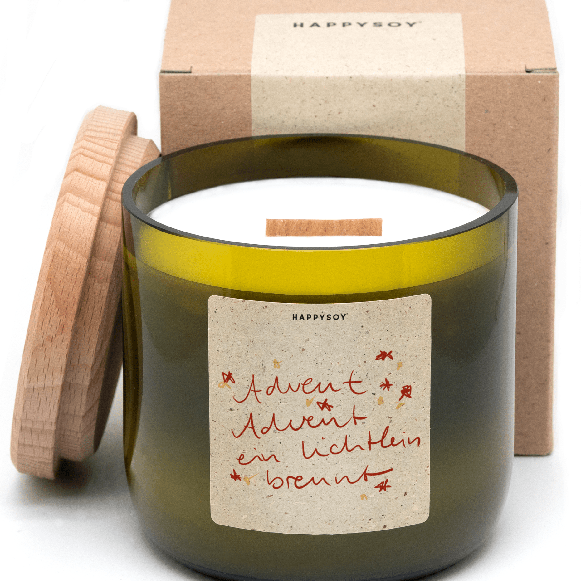 Duftkerze - Advent Advent ein Lichtlein brennt - Happysoy®