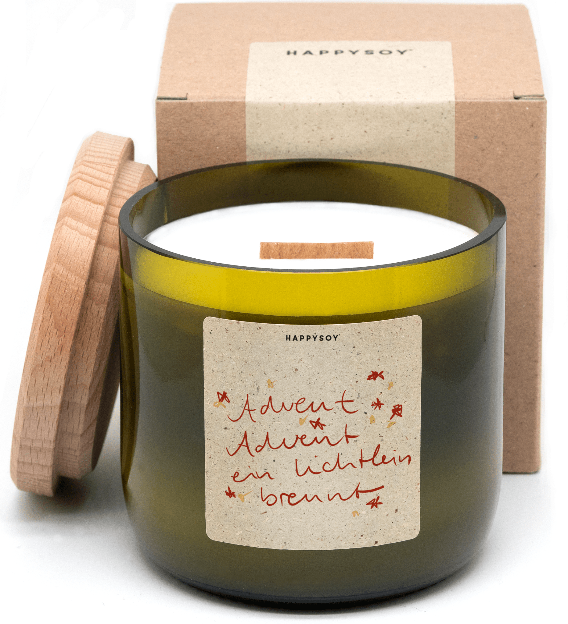 Duftkerze - Advent Advent ein Lichtlein brennt - Happysoy®