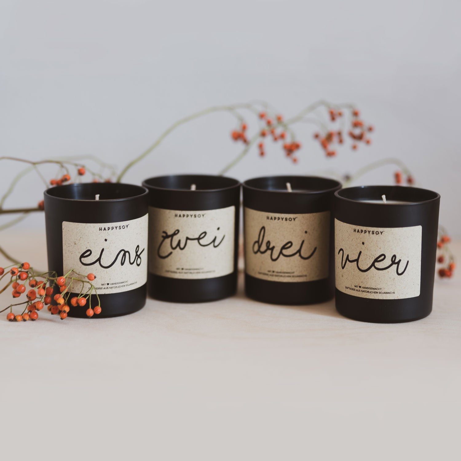 Duftkerze - Adventskerzen 1,2,3,4 (No. 1) - Happysoy®