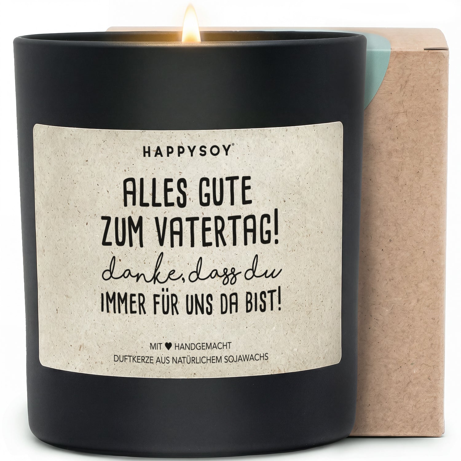 Duftkerze - Alles gute zum Vatertag! Danke, dass du immer für uns da bist! - Happysoy®
