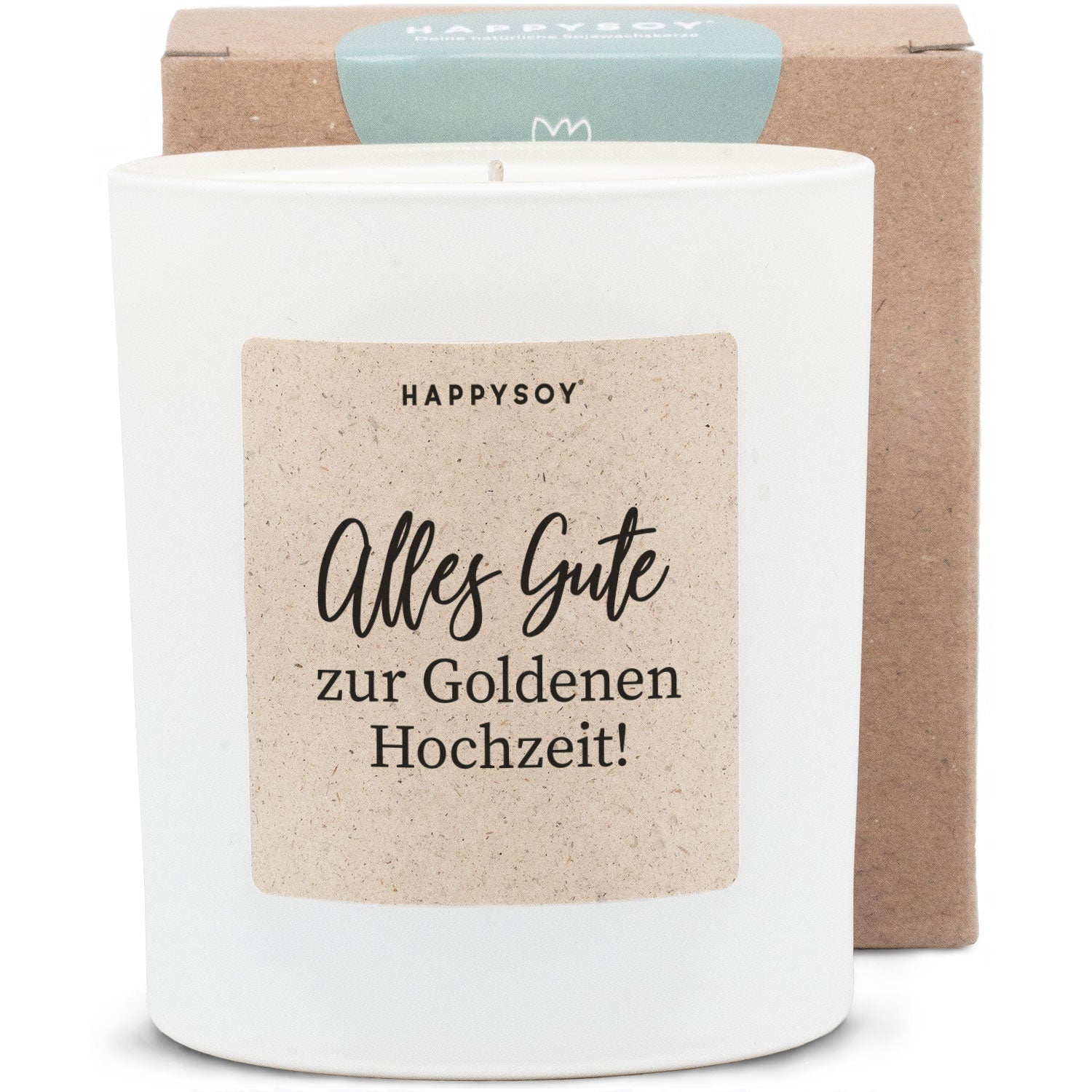 Duftkerze - Alles Gute zur Goldenen Hochzeit - Happysoy®