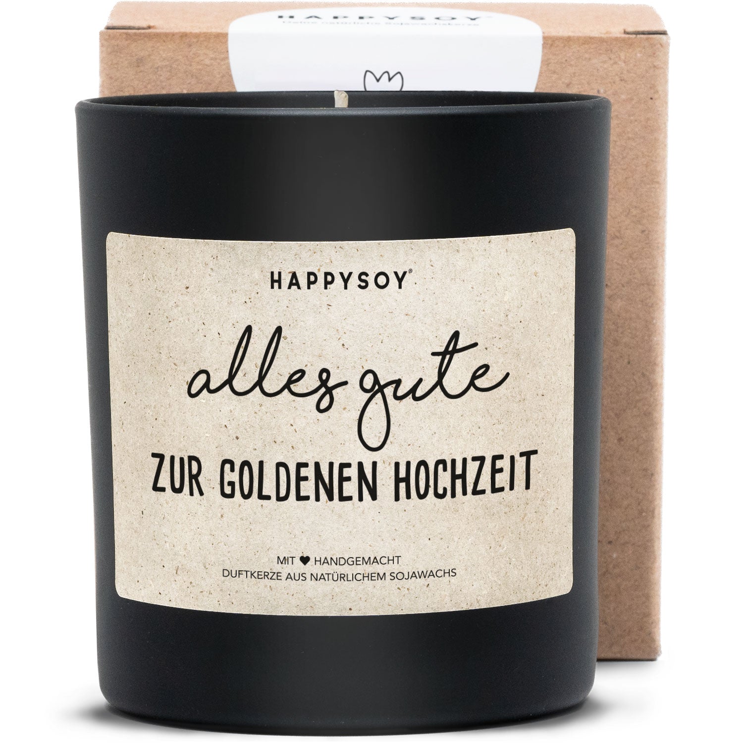 Duftkerze - Alles Gute zur Goldenen Hochzeit - Happysoy®