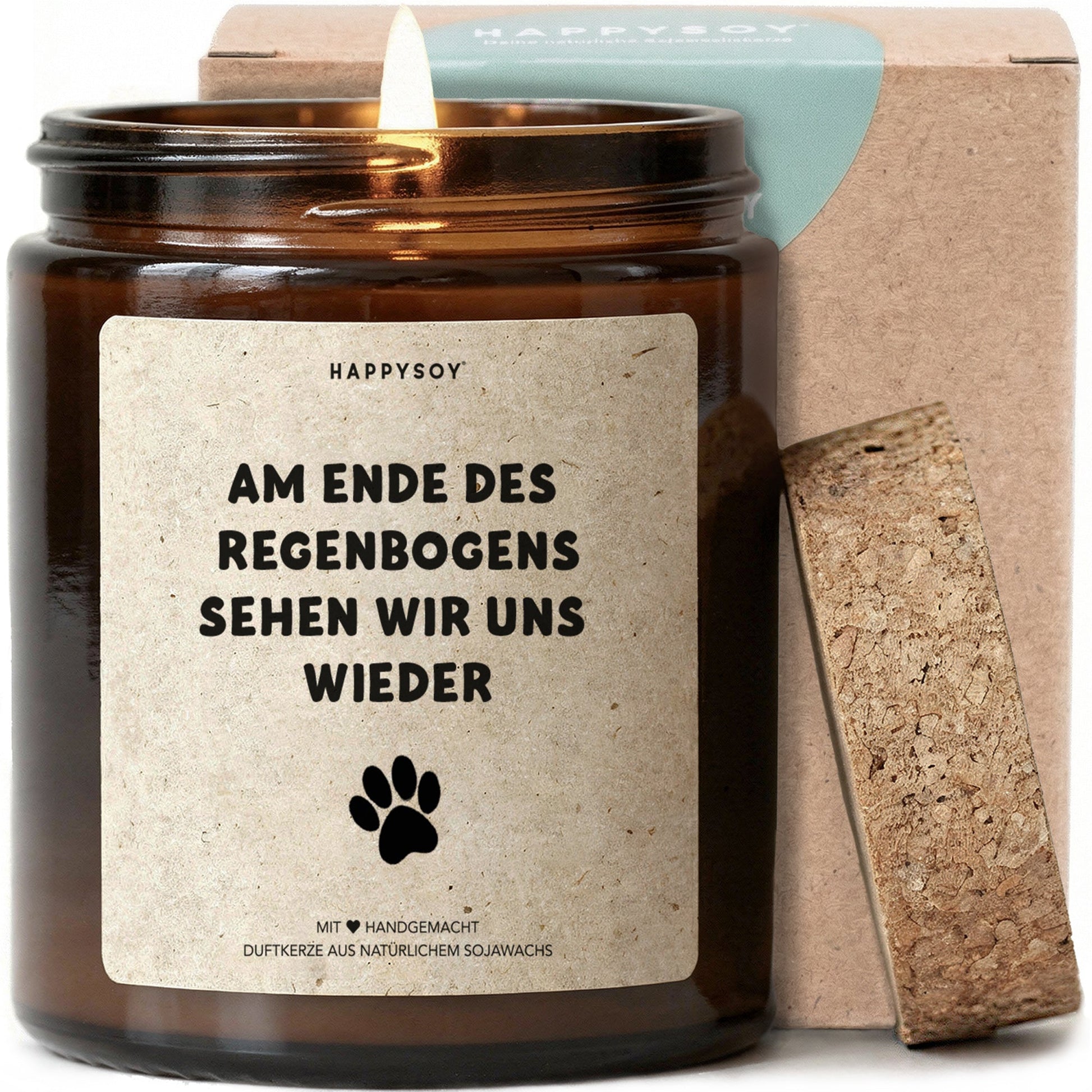 Duftkerze - Am Ende des Regenbogens sehen wir uns wieder - Happysoy®