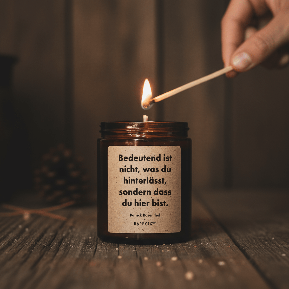 Duftkerze - Bedeutend ist, dass du hier bist - by Patrick Rosenthal - Happysoy®