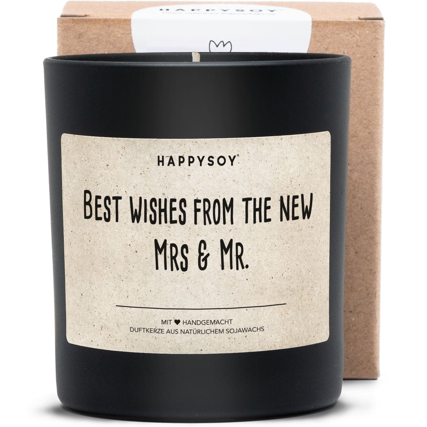 Duftkerze - Best wishes from the new Mr & Mrs. _________ - Happysoy®