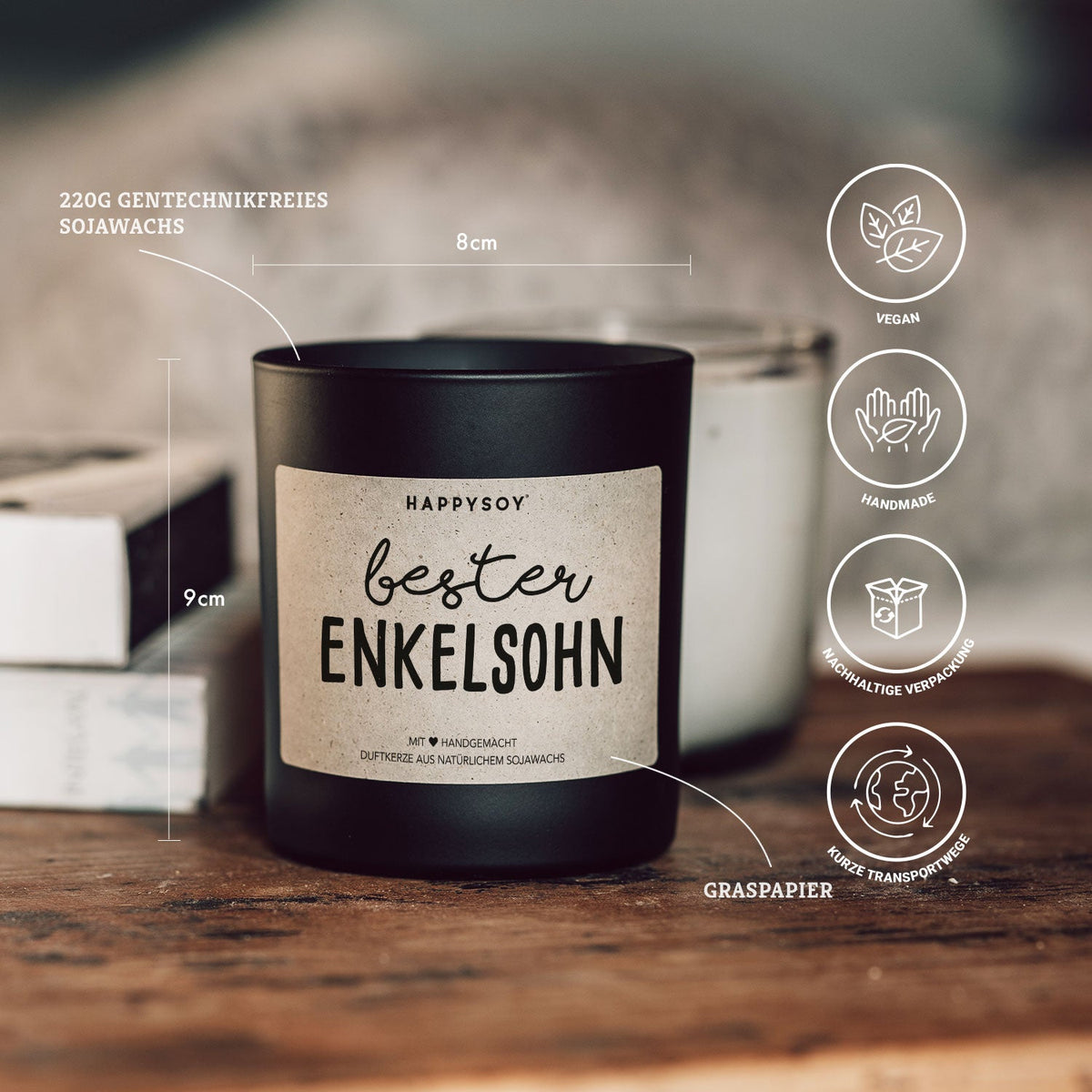 Duftkerze - Bester Enkelsohn - Happysoy®