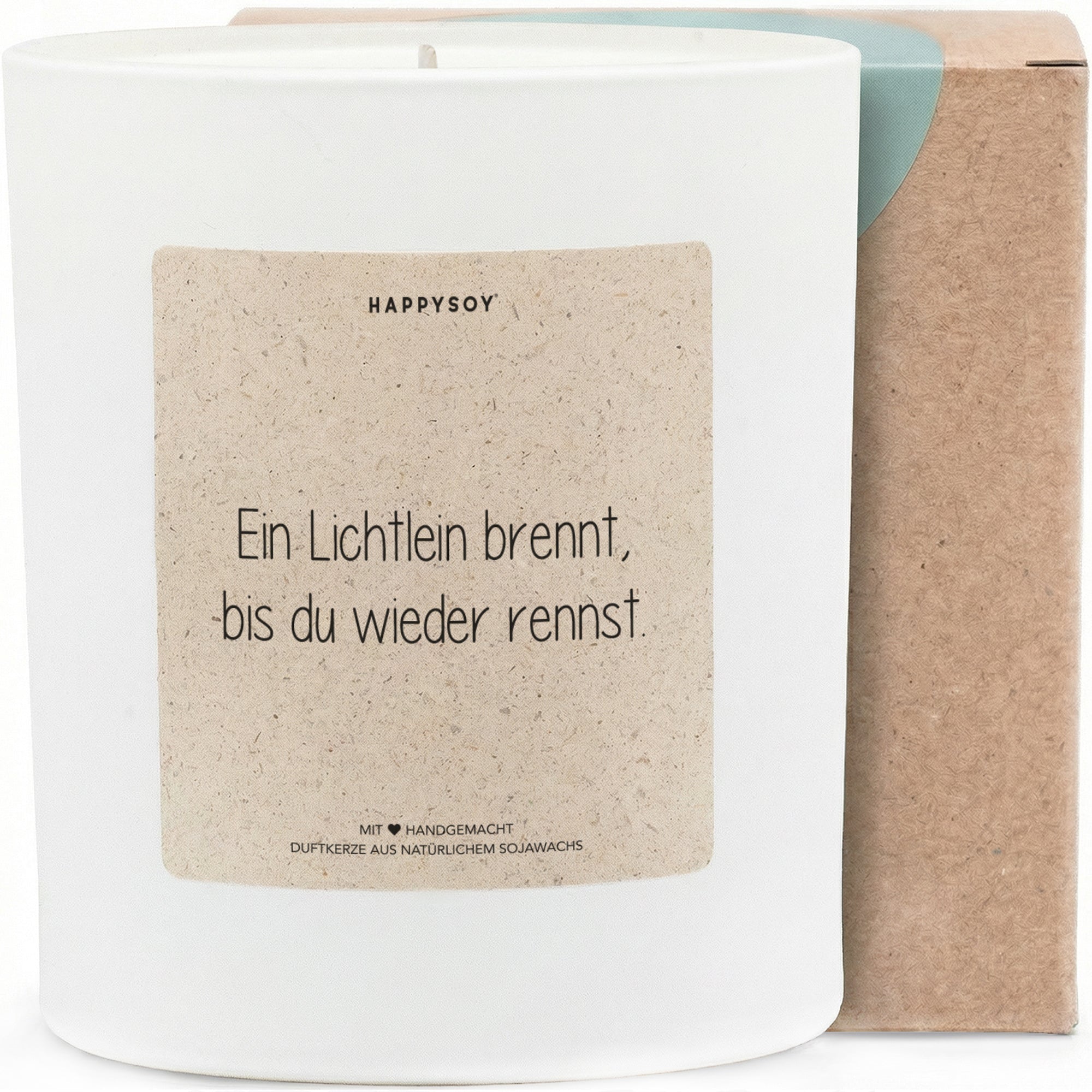 Duftkerze - bis du wieder rennst. Ein Lichtlein brennt, - Happysoy®