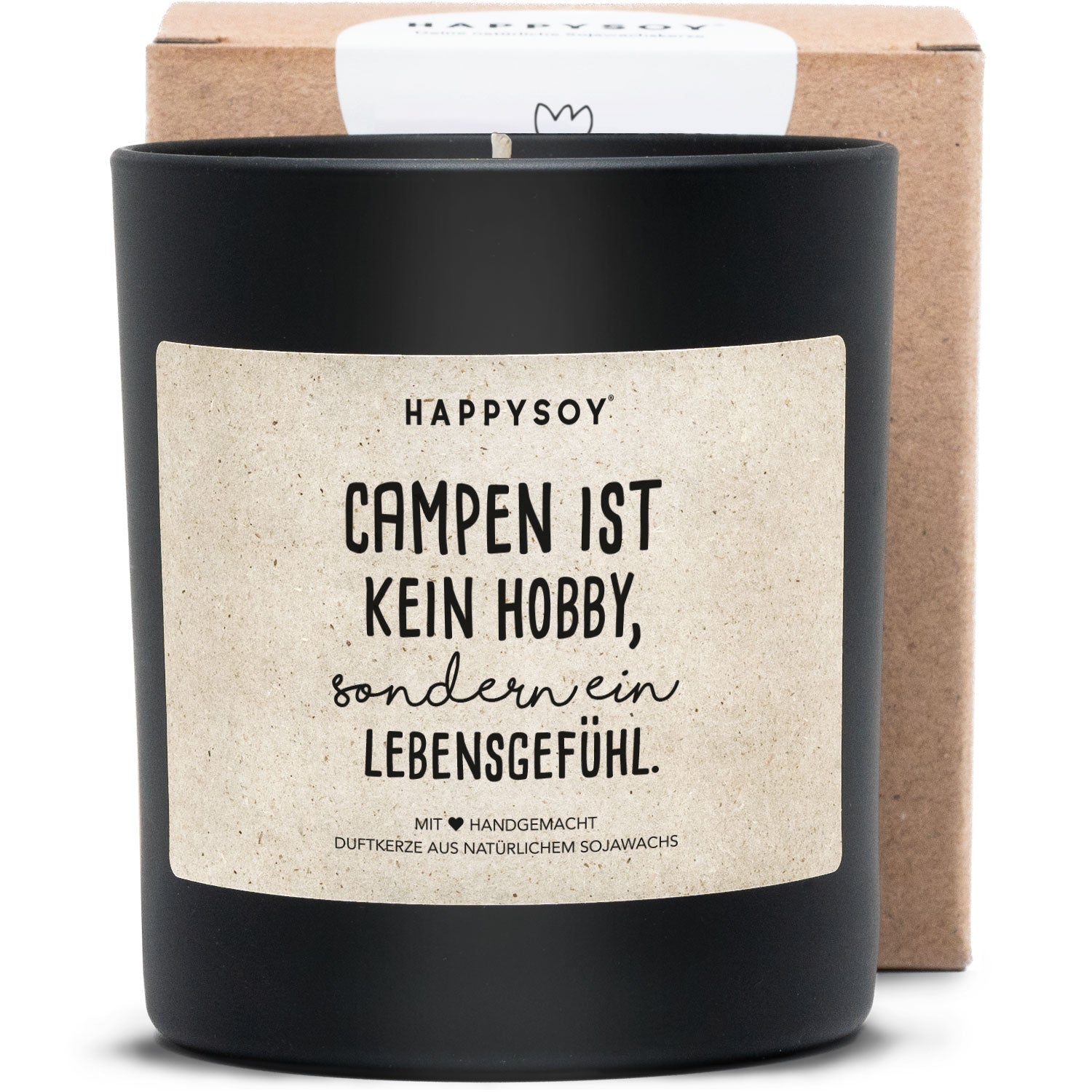 Duftkerze - Campen ist kein Hobby, sondern ein Lebensgefühl - Happysoy®