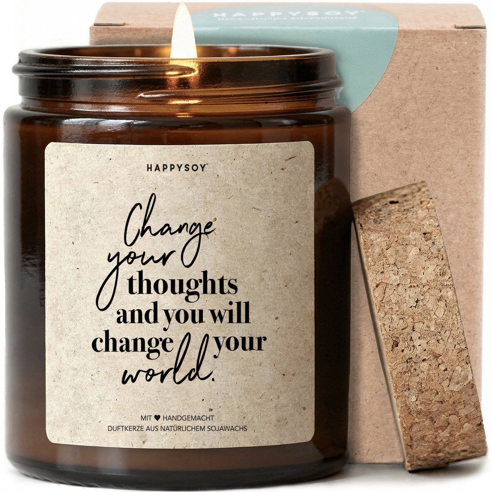 Duftkerze - Change your thoughts and you will change your world - Happysoy®