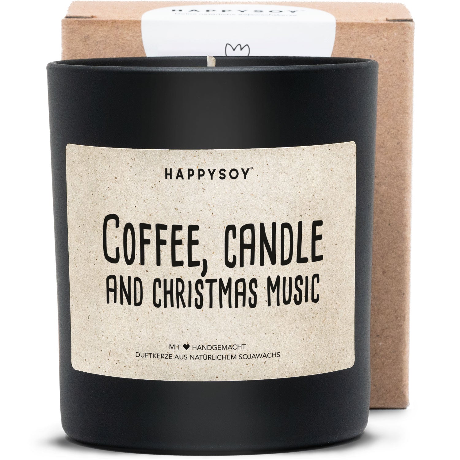 Duftkerze - Coffee, candle and christmas music - Happysoy®