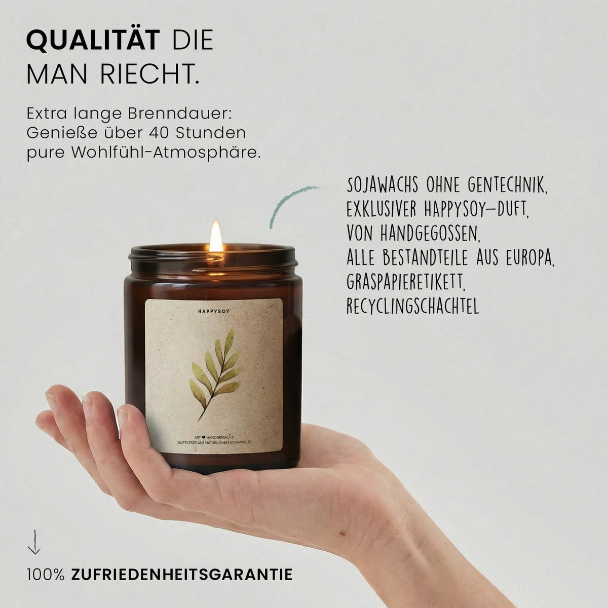 Duftkerze - Collection: Leafs 4 - Happysoy®