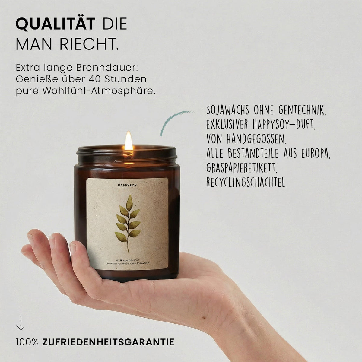 Duftkerze - Collection: Leafs 6 - Happysoy®