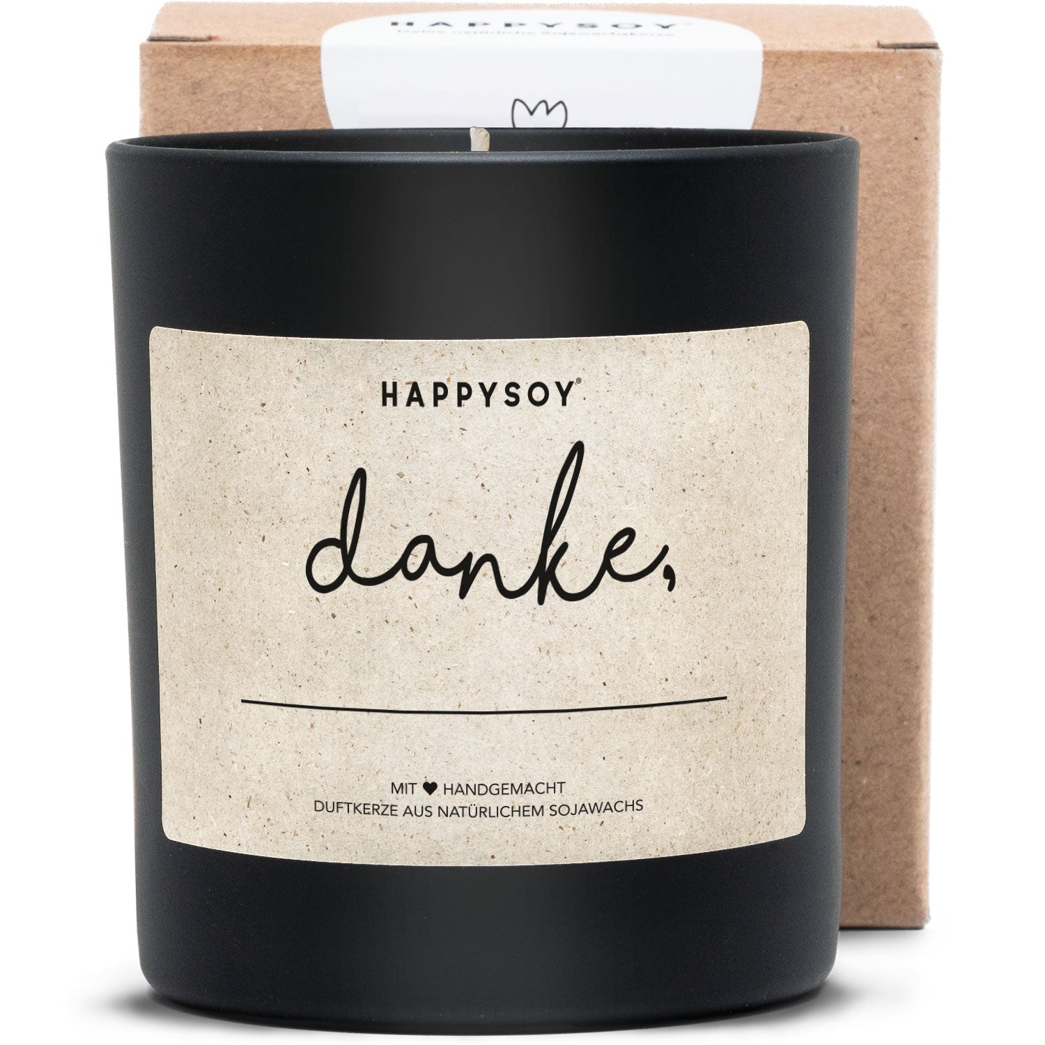 Duftkerze - Danke, ____________________ (ausfüllbar) - Happysoy®