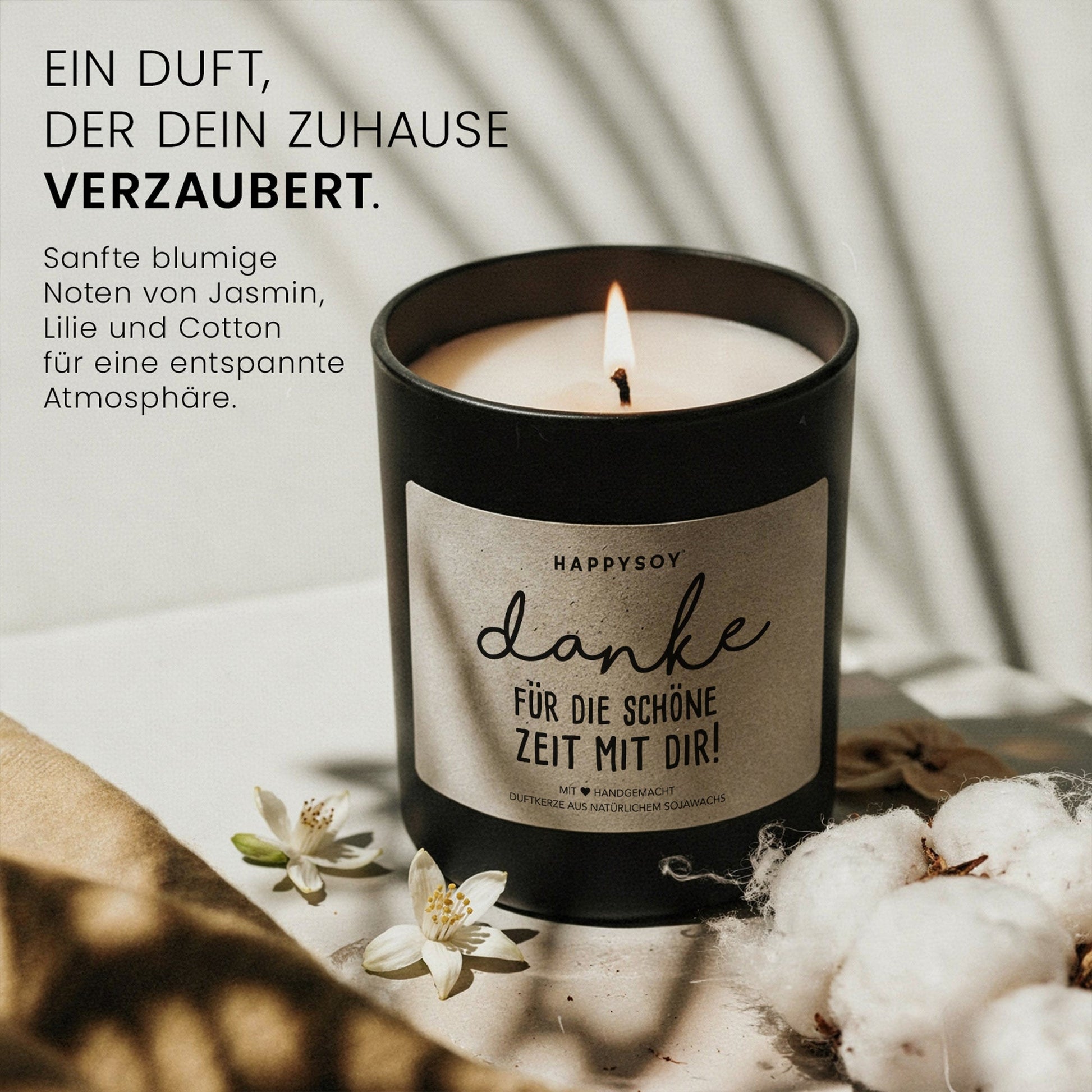 Duftkerze - Danke für die schöne Zeit mit dir! - Happysoy®