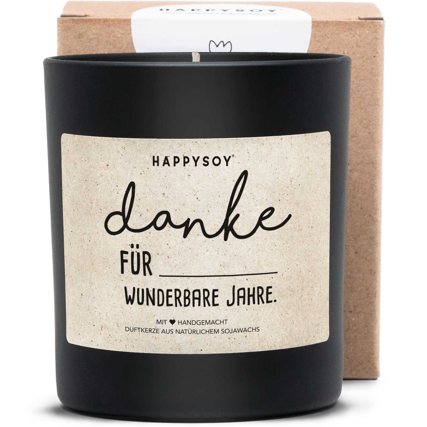 Duftkerze - Danke für _______ wunderbare Jahre! - Happysoy®