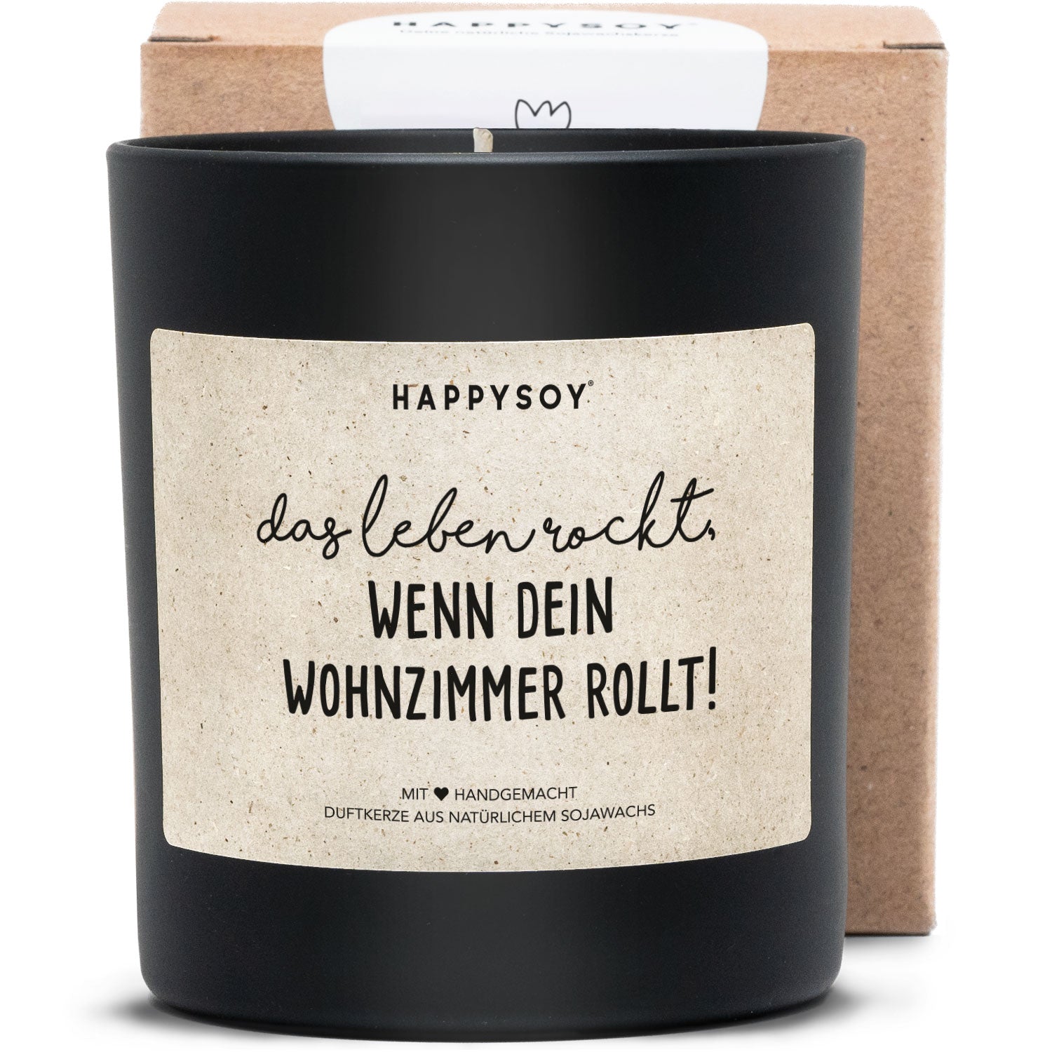 Duftkerze - Das Leben rockt, wenn dein Wohnzimmer rollt - Happysoy®