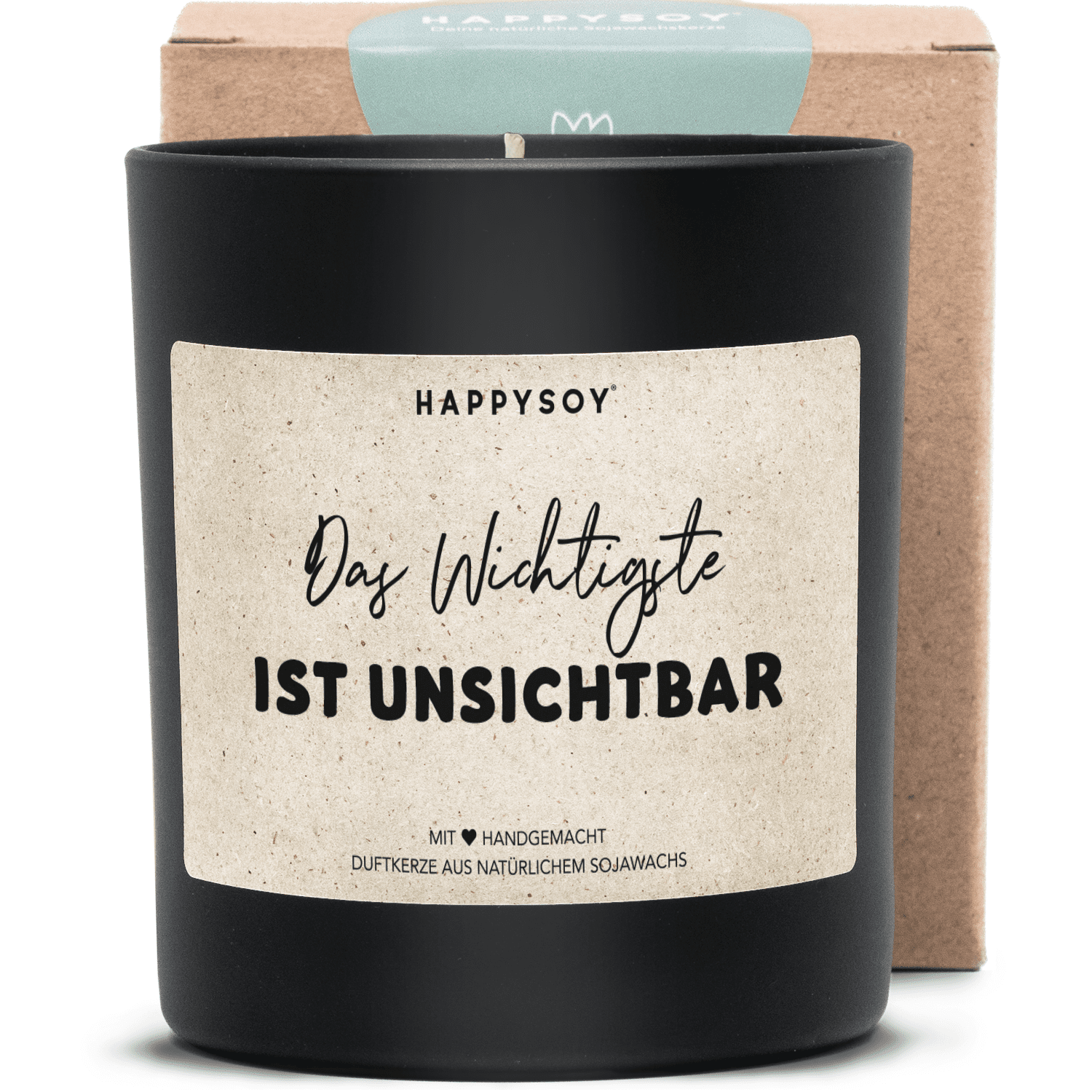 Duftkerze - Das Wichtigste ist unsichtbar - Happysoy®