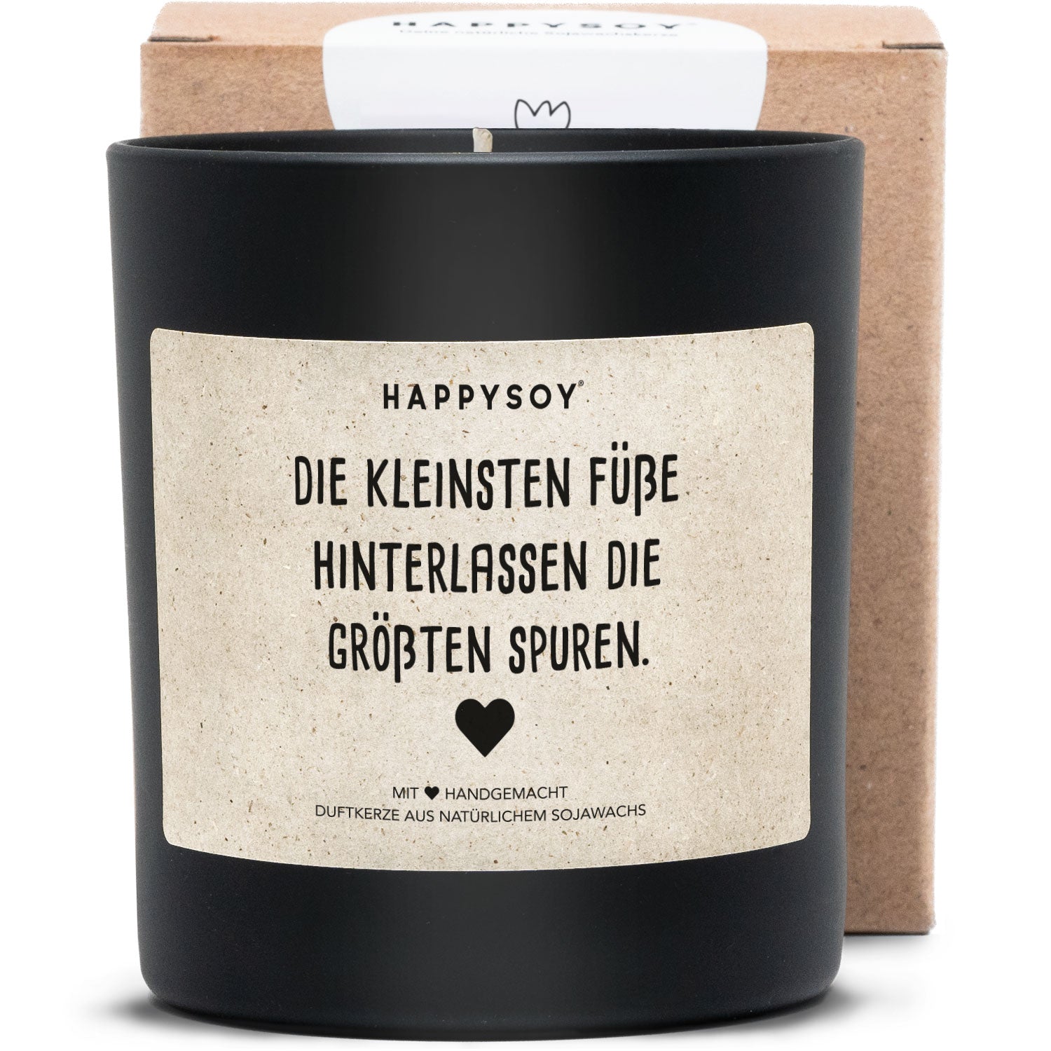 Duftkerze - Die kleinsten Füße hinterlassen die größten Spuren <3 - Happysoy®