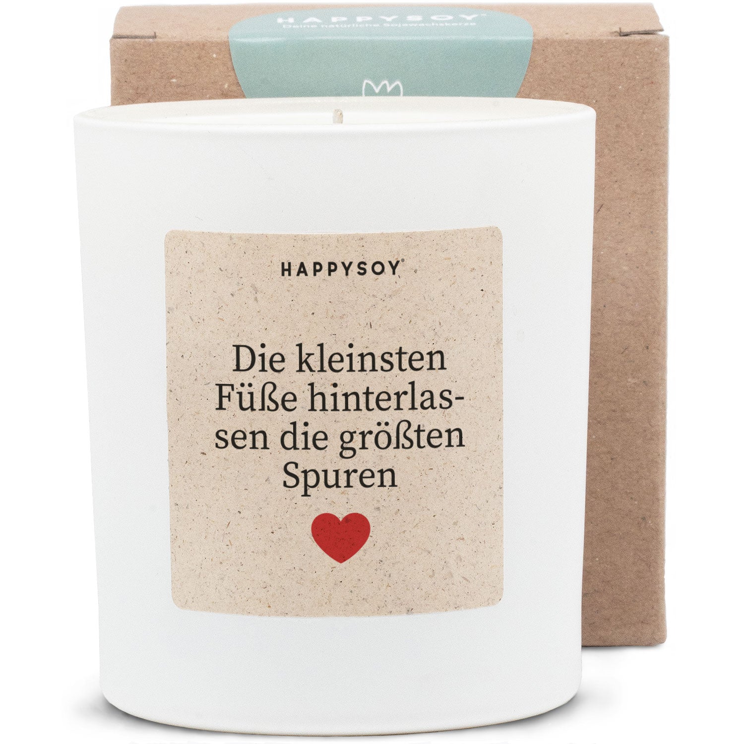 Duftkerze - Die kleinsten Füße hinterlassen die größten Spuren <3 - Happysoy®