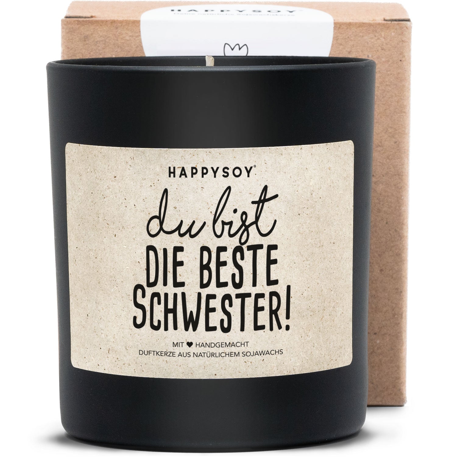 Duftkerze - Du bist die beste Schwester! - Happysoy®