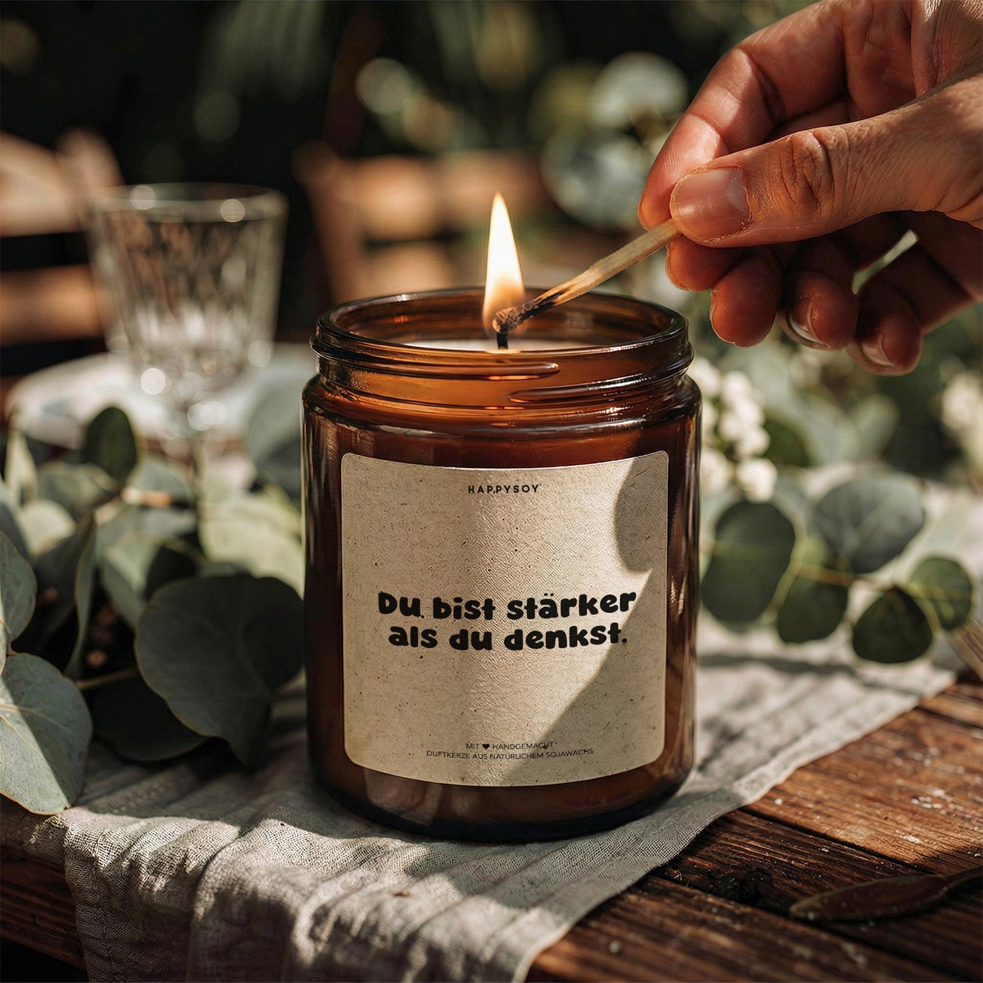 Duftkerze - Du bist stärker als du denkst. - Happysoy®