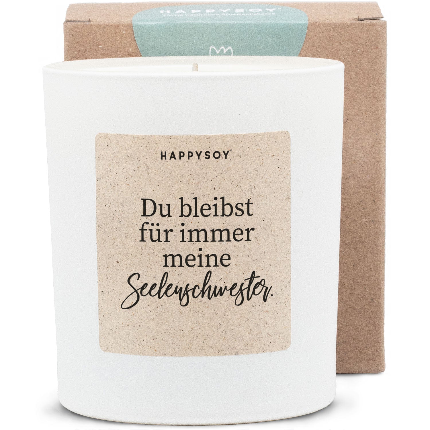 Duftkerze - Du bleibst für immer meine Seelenschwester. - Happysoy®