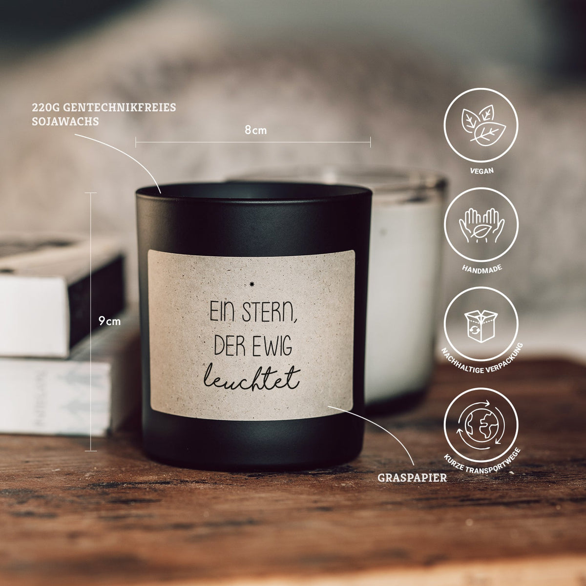 Duftkerze - Ein Stern, der ewig leuchtet - Happysoy®