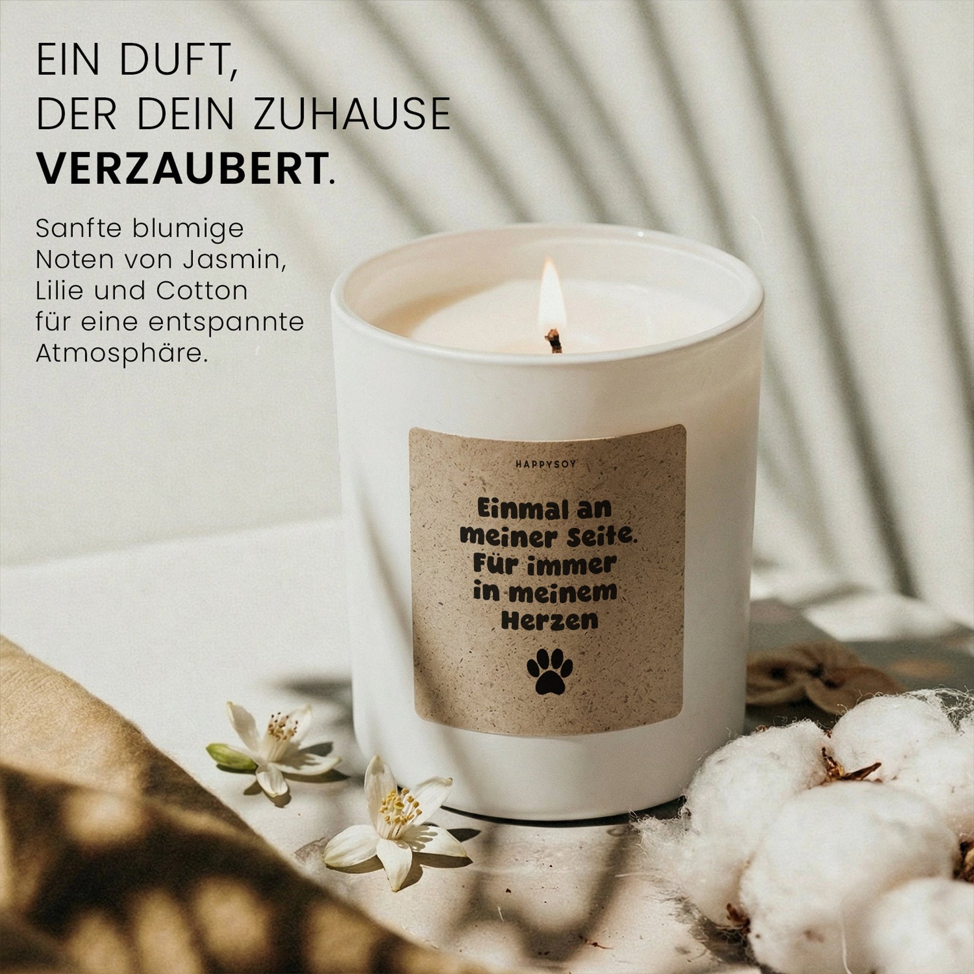 Duftkerze - Einmal an meiner Seite. Für immer in meinem Herzen - Happysoy®