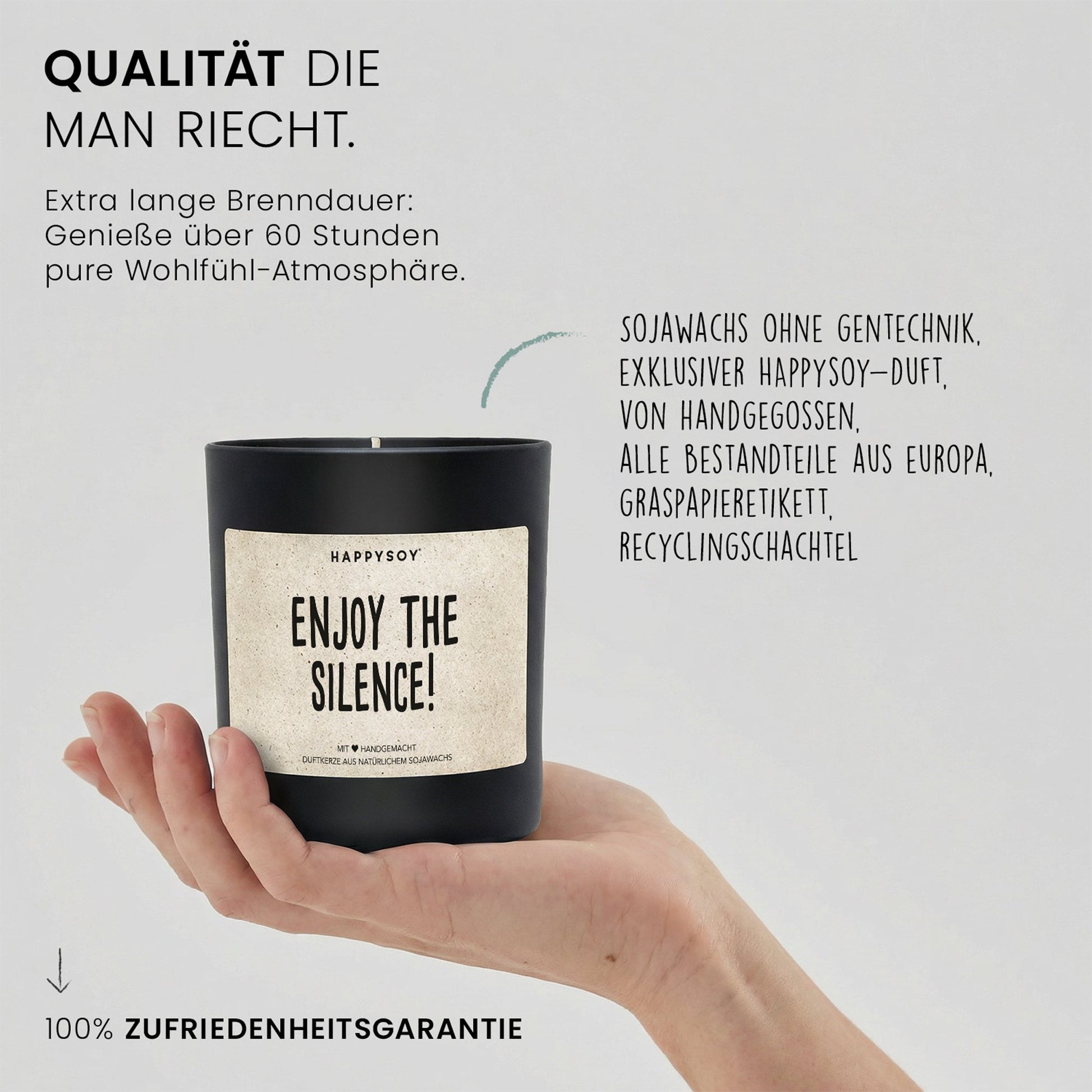 Duftkerze - Enjoy the silence! - Happysoy®