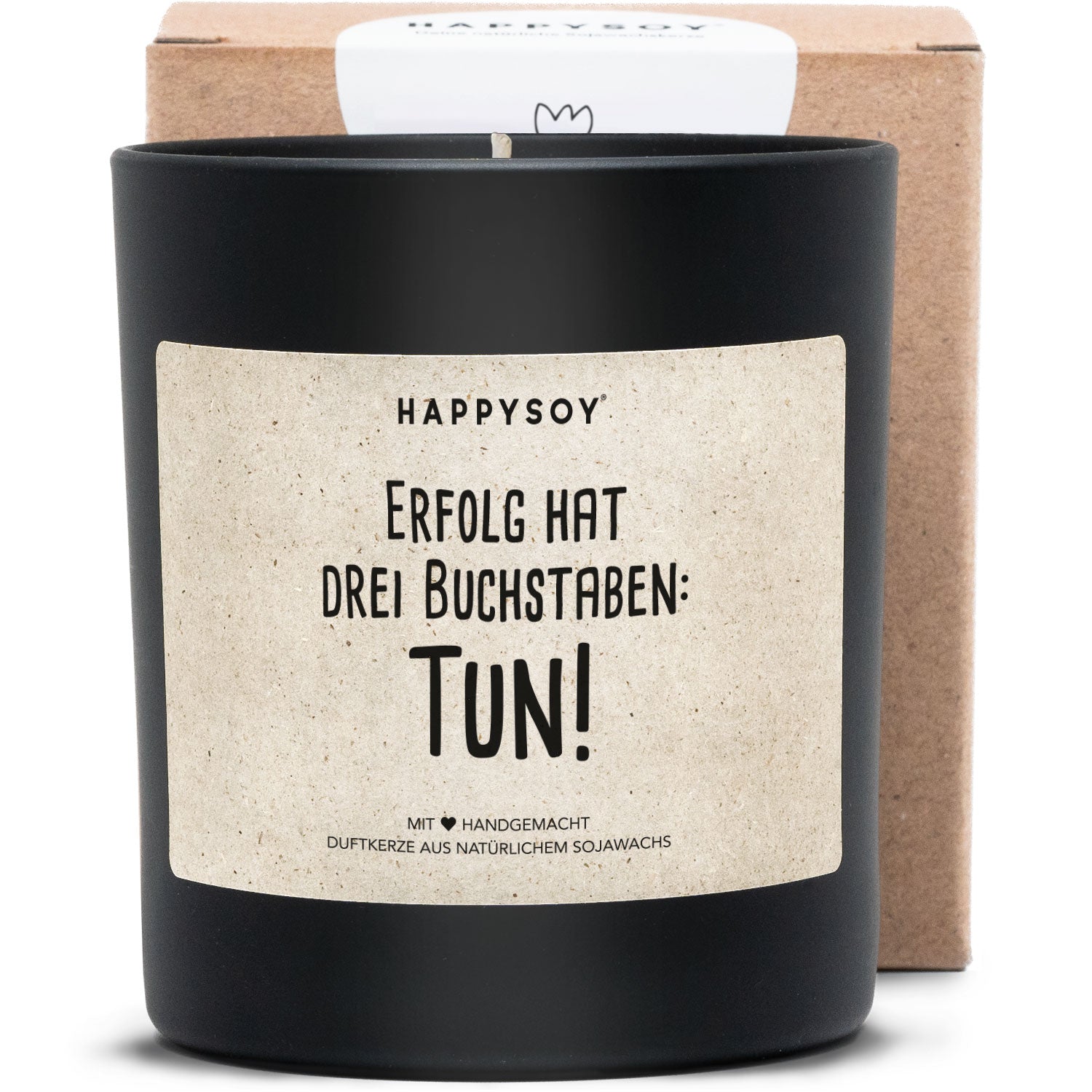 Duftkerze - Erfolg hat drei Buchstaben: Tun! - Happysoy®