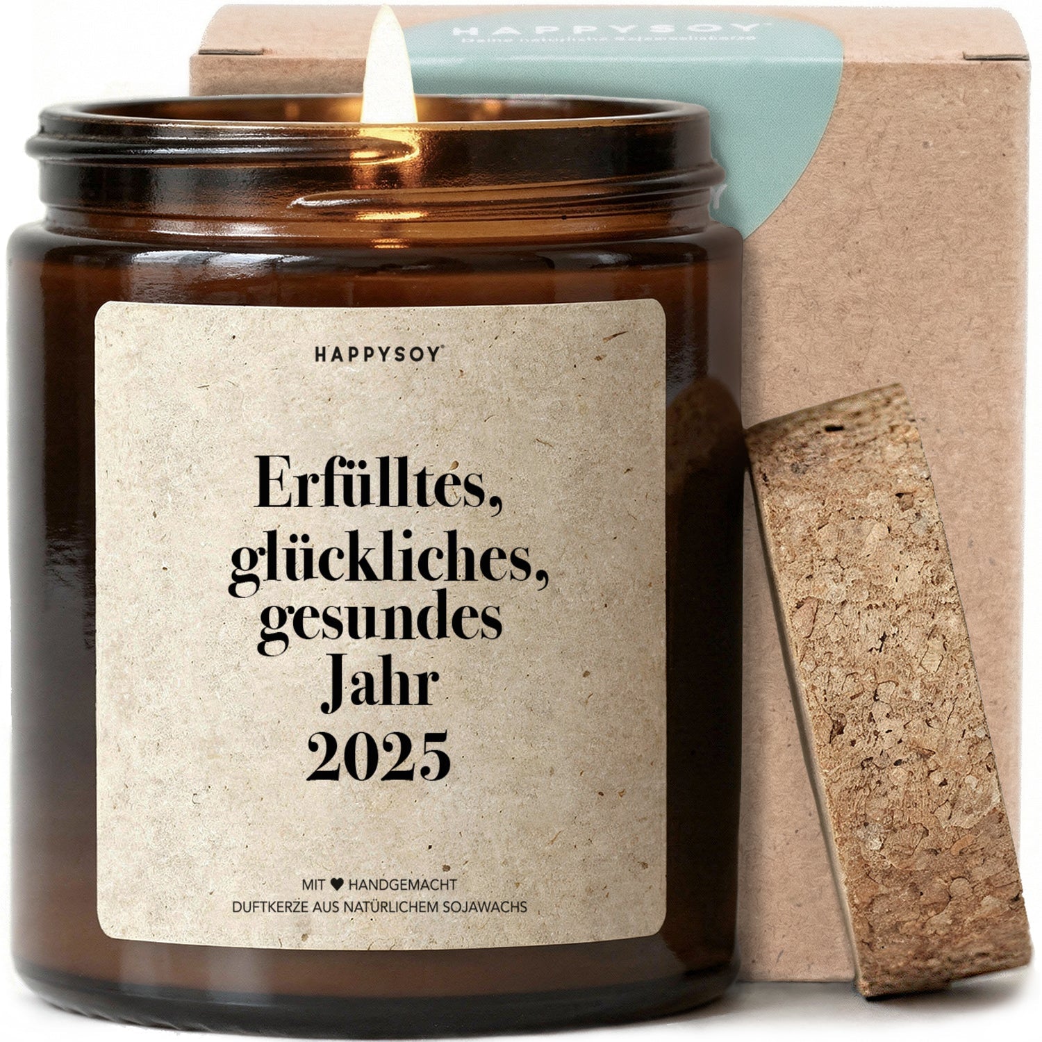 Duftkerze - Erfülltes, glückliches, gesundes Jahr 2024 - Happysoy®