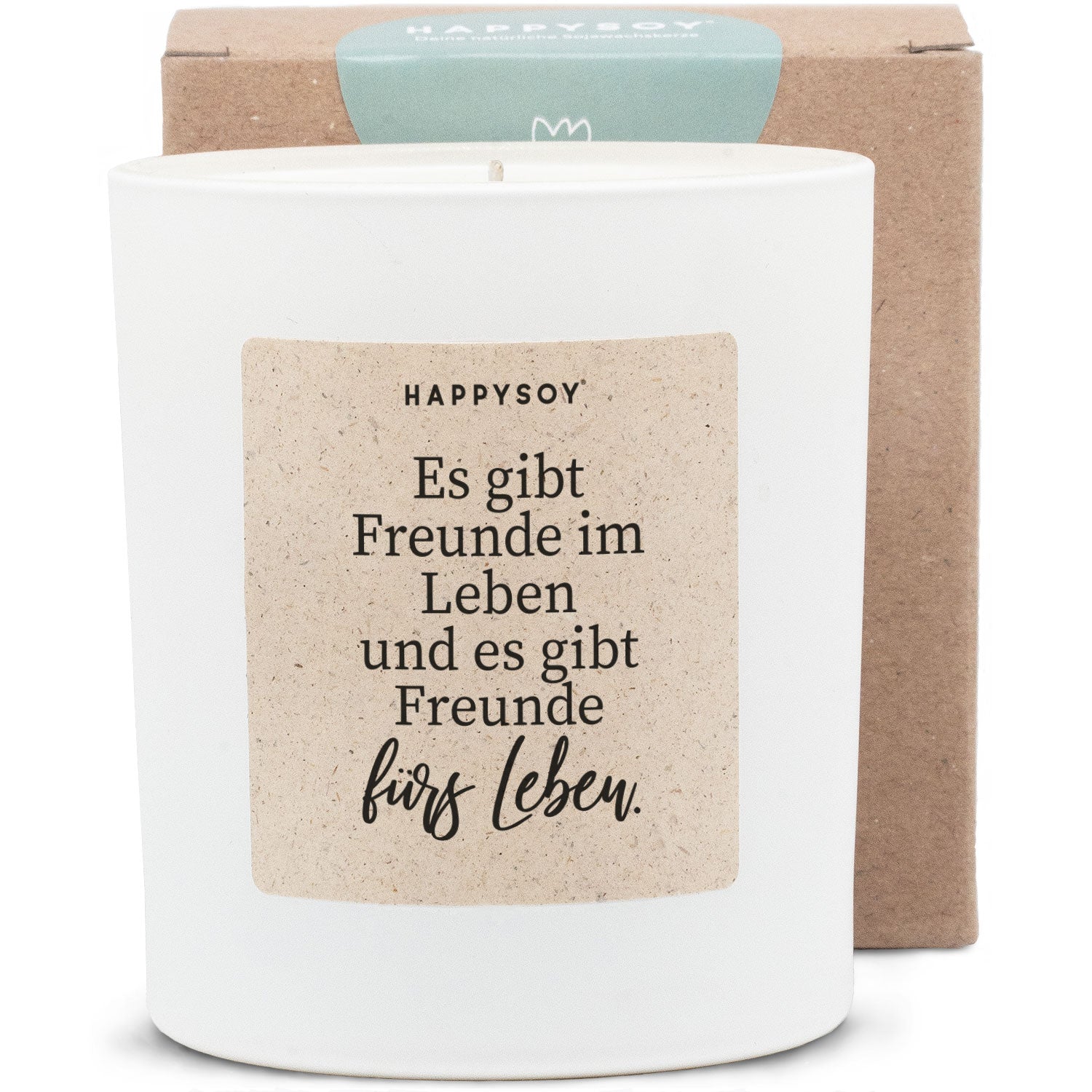Duftkerze - Es gibt Freunde im Leben und es gibt Freunde fürs Leben. - Happysoy®