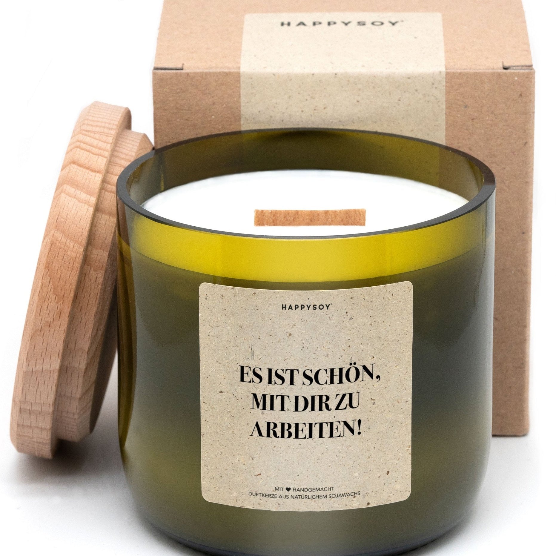 Duftkerze - Es ist schön, mit dir zu arbeiten! - Happysoy®