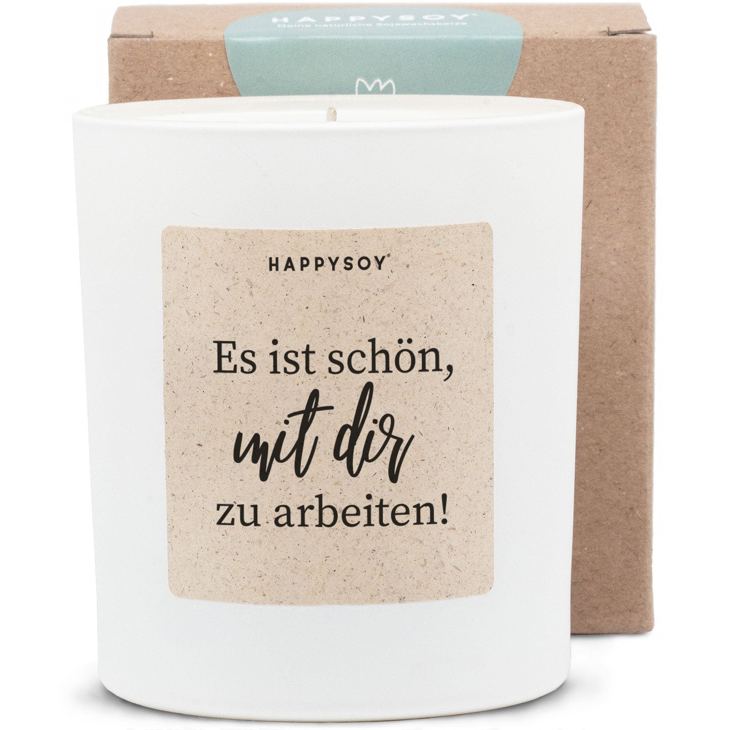 Duftkerze - Es ist schön, mit dir zu arbeiten! - Happysoy®