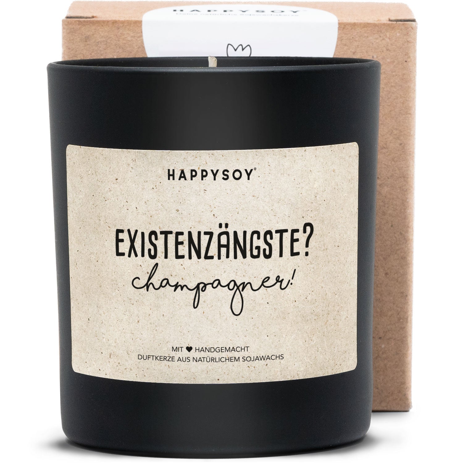 Duftkerze - Existenzängste? Champagner! - Happysoy®