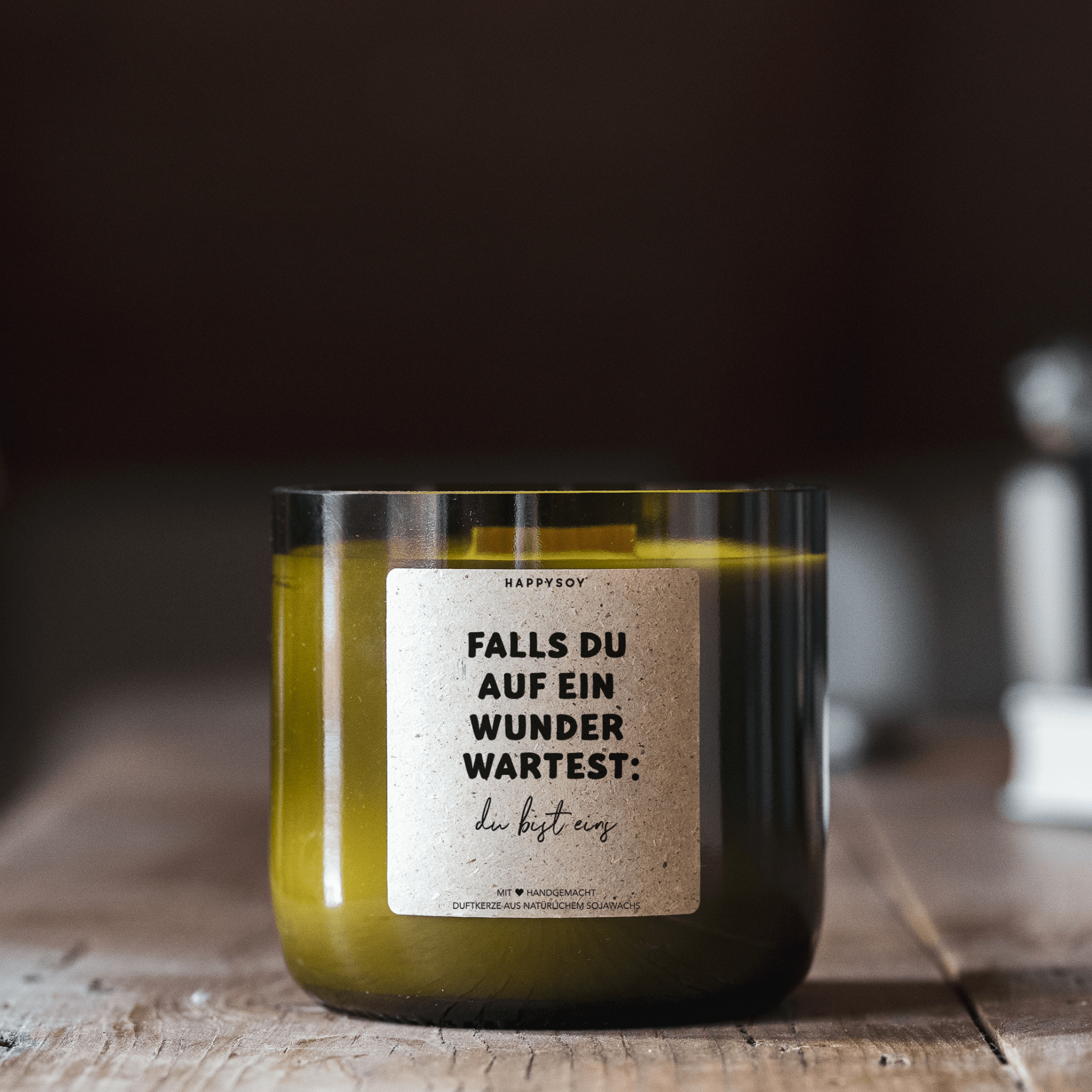Duftkerze - Falls du auf ein Wunder wartest: du bist eins! - Happysoy®