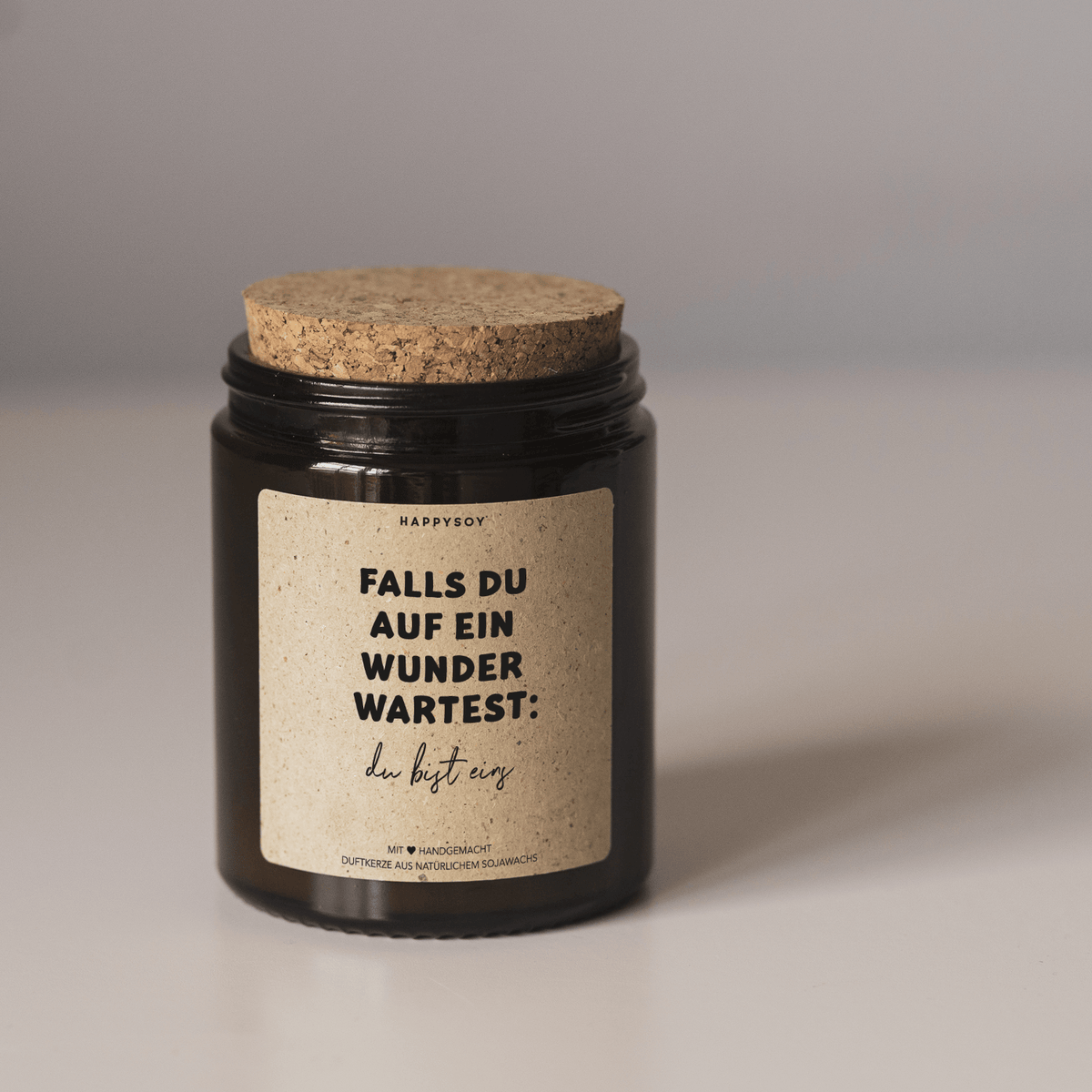 Duftkerze - Falls du auf ein Wunder wartest: du bist eins! - Happysoy®