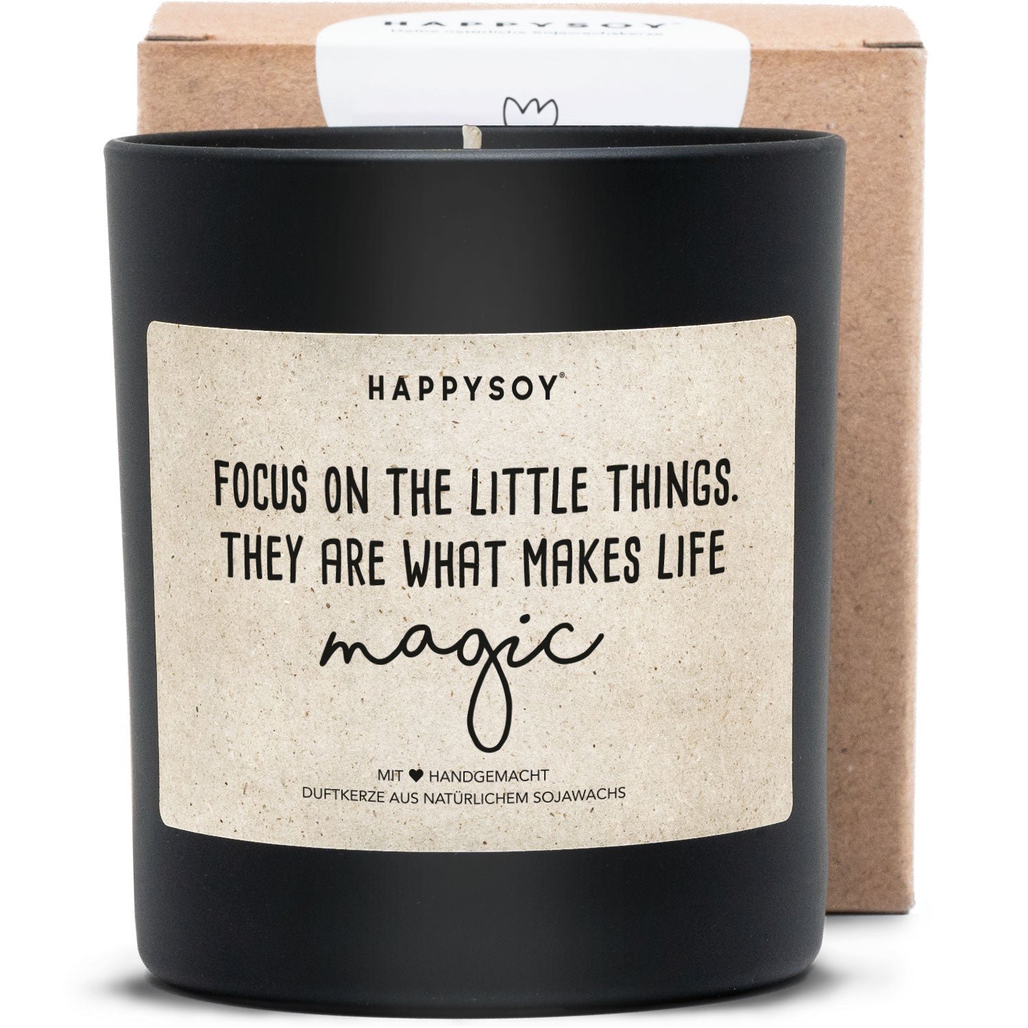 Duftkerze - Focus on the little things. They are what makes life magic. - Happysoy®