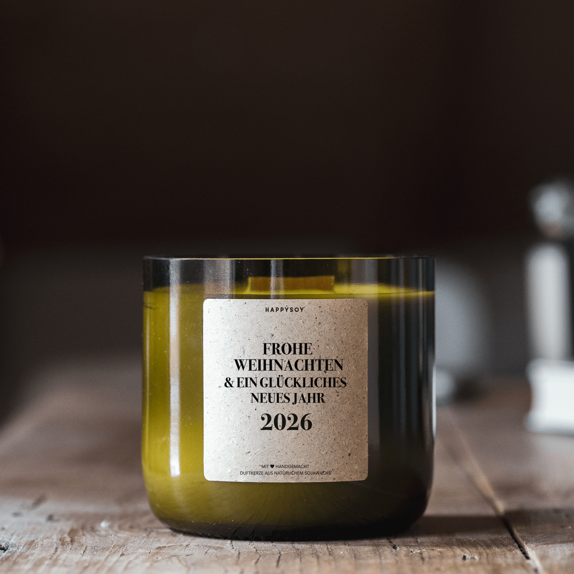 Duftkerze - Frohe Weihnachten & ein glückliches neues Jahr 2025! - Happysoy®