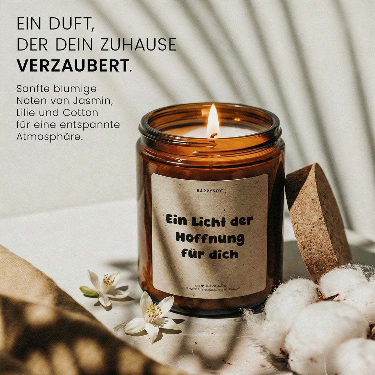 Duftkerze - für dich Ein Licht der Hoffnung - Happysoy®