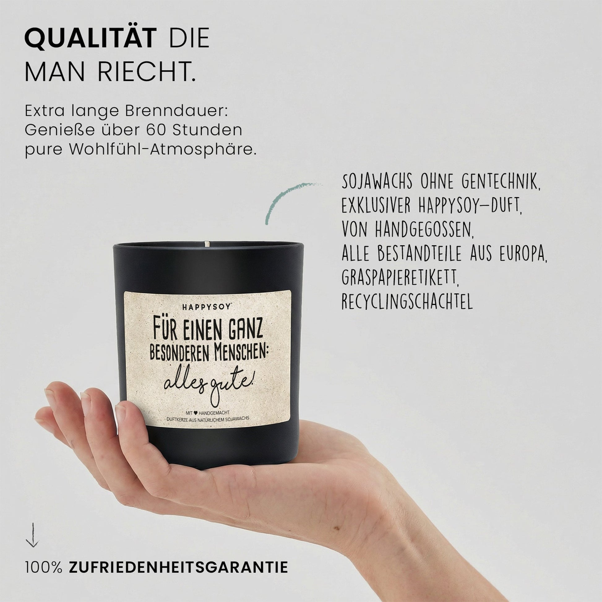 Duftkerze - Für einen ganz besonderen Menschen: Alles Gute! - Happysoy®