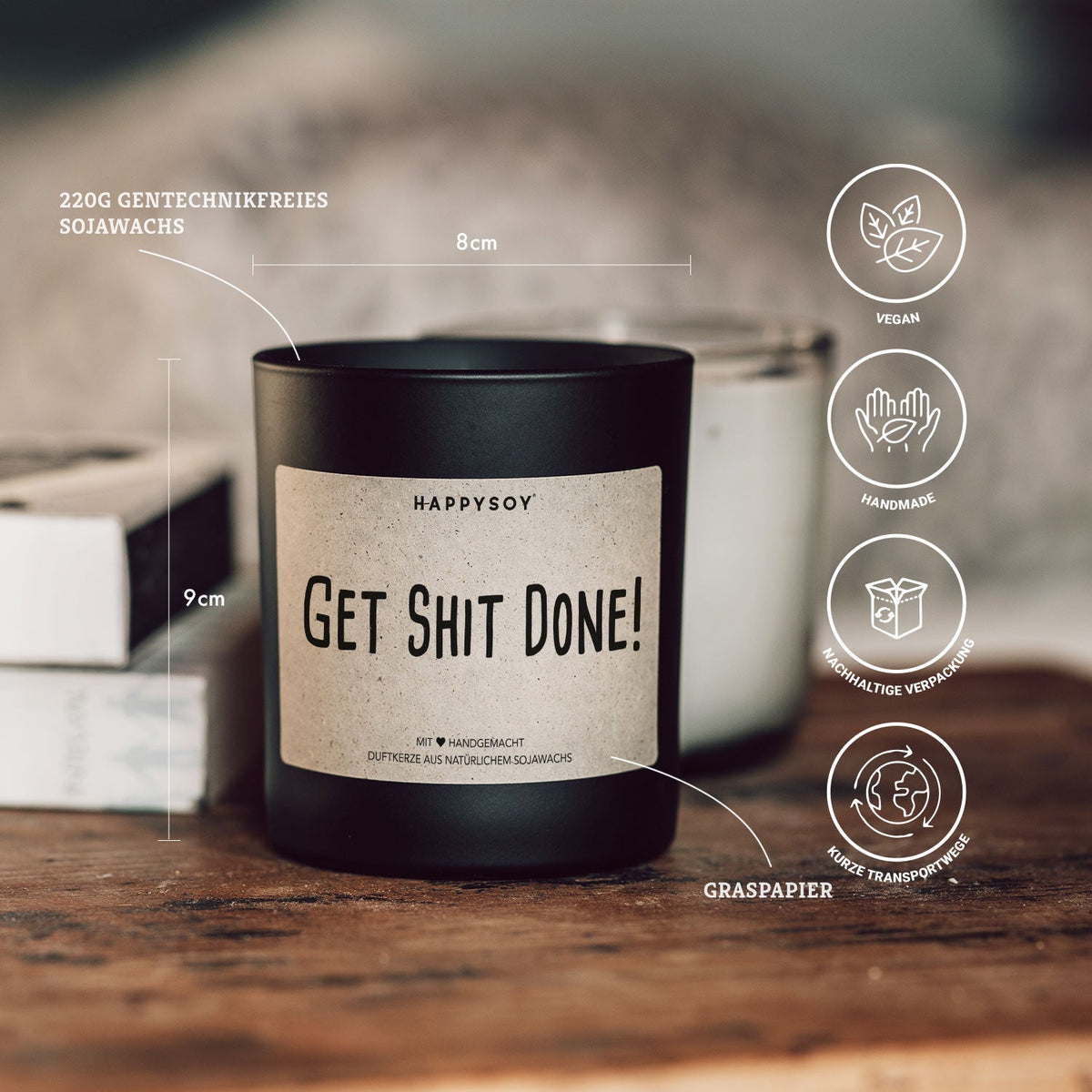 Duftkerze - Get Shit Done! - Happysoy®