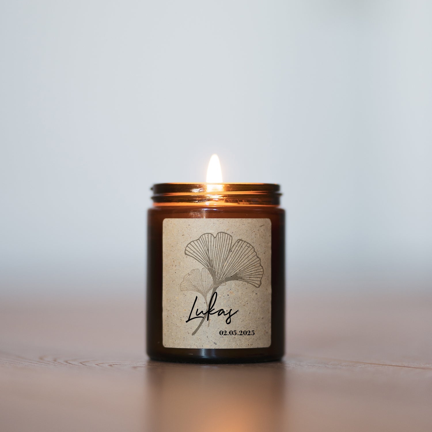Duftkerze - Gingkoblatt (Personalisierbar) - Happysoy®
